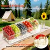 Large Ice Chilled Condiment Caddy，Chilled Condiment Containers Server with Lids