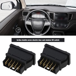 VGOL 5 Pieces 5-Pin DC12V 24V 10A DPDT Car Window Momentary Switch Car Control Main Rocker Switch Car Glass Jack Switch