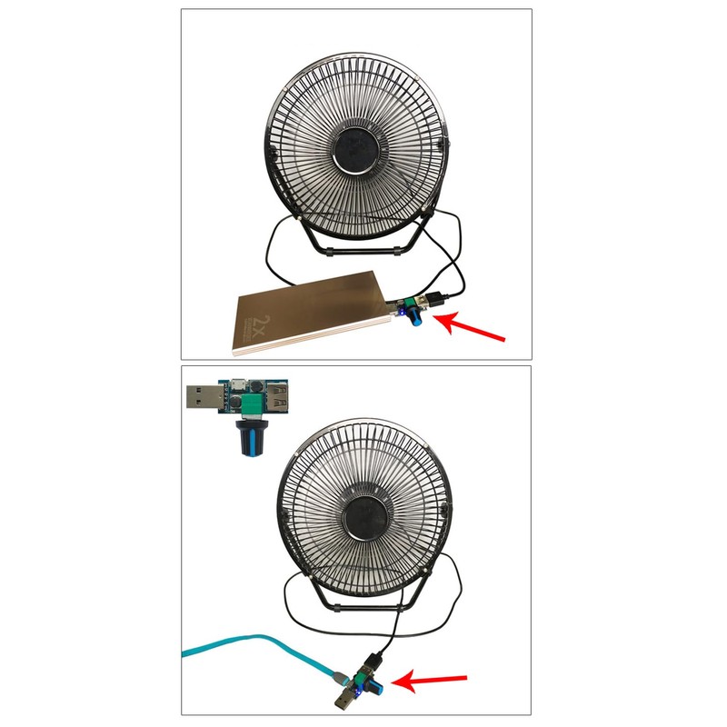 DollaTek 3Pcs USB Fan Speed Controller Module Reducing Noise Multi-stall