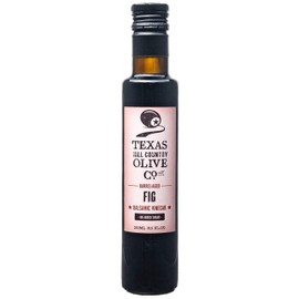 Terra Verde Fig Balsamic Vinegar - Gourmet Barrel Aged Infused Balsamic Vinegar - Great for Dressing Dipping Glazing - No Artificial Flavors or Added Sugar - Made in Texas (8.5 oz)