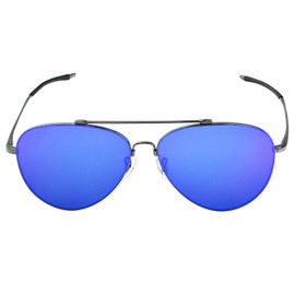 BEDO Non-polarized Mirrored Sunglasses for Men Matel Frame Cool Oval Glasses