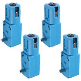 4Pcs Metal Gear Motor TT DC 3V-6V Gear Motor Ratio 1:90 All Metal Speed Reducer Gear Box Motor Single Axis Motor for Robot Smart Car DIY RC Toys Electric Motor Gearbox Blue