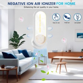 2 Pack Air Purifier Plug In for Home Night light design,Air Ionizer Purifier Plug In,Portable Negative Ion Generator,Ionic Air Freshener For Pet Odor,Kitchen Odor,Dust,Smoke Smell