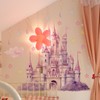 2 Sheets Princess Wall Decals for Girls Bedroom Purple Pink