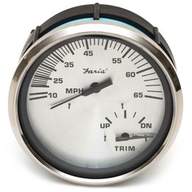 Faria Beede Boat Multifunction Gauge GS0017E | Spun Silver 4 3/8 Inch