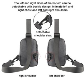 Cell Phone Shoulder Bag Men, Cell Phone Chest Bag Small, Women Men Waterproof Vertical Cell Phone Crossbody Holster Smartphone Shoulder Messenger Bag Zipper Crossbody Purse Sports Travel Handbag