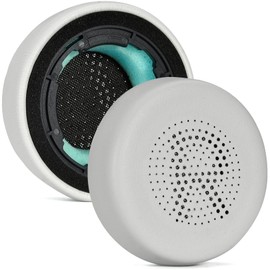 defean Ear Pads Compatible with JLab Go Lux ANC Wireless, Soft Leather Ear Pads, Noise Isolating Foam Replacement Ear Pads (Cloud White)