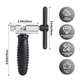 Oumers Bike Chian Breaker Tool, Universal for 7 8 9 10 11 Speed Chains Link, Remove Rusty Chains Easily. A Small Bicycle Chain Splitter for Road Mountain Cycling Bike,Black