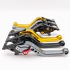 Motorbike Brake Lever,1 Pair Universal Adjustable Aluminum Modification Double Disc
