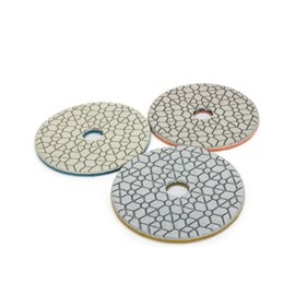 Panfreet 3 Step Diamond Polishing Pads 4-inch Wet for Granite Marble Quartz Concrete