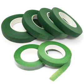 Yesallwas Flora Tapes 12mm Wide Artificial Flowers Tapes 6 Pcs 23m Length Light Green 2pcs Green 4pcs (Green)