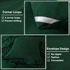 Andency Dark Green Pinch Pleated Comforter Queen(90x90Inch), 3 Pieces(1 Pintuck