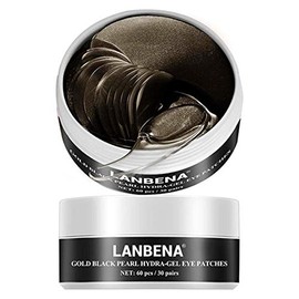 LANBENA Parches De Ojos Original Elimina Ojeras Bolsas Lanbena (Perla de Oro Negro)                                                                   