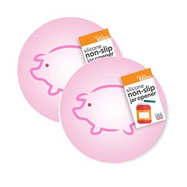 New Metro Design Little Piggy Silicone Jar Opener, 6", Pink