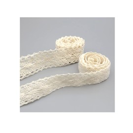 13 Yards Vintage Ivory Cream Lace Bridal Wedding Trim Ribbon Craft Cotton Crochet DIY (1.15 inch (3cm) Width)