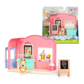 Bluey - Mini Playset Ice Tent, Blue Dog Dolls, Children's Series Figures, Ice Shop with Figure, Freezer, Ice Cream, Bingo, Ice Sheet, Celebrity (BLY70100)