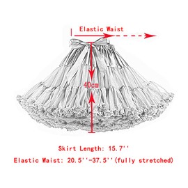 Colyanda Womens 3-Layered Pleated Tulle Petticoat Tutu Puffy Party Cosplay Skirt(Pink)