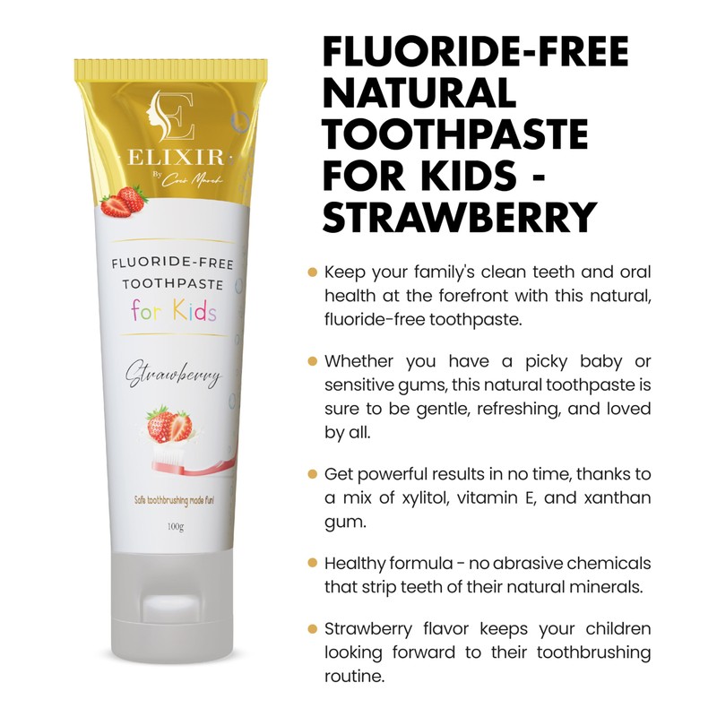 Elixir by Cocó March Fluoride Free Brightening Natural Toothpaste Strawberry