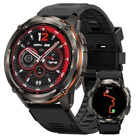 KOSPET Tank T3 Ultra 2 Smartwatch (GPS), Reloj Inteligente con Pantalla AMOLED 1.43", Brújula/Altímetro/Presión, Unibody Acero Inoxidable, Llamadas Bluetooth, IP69K Impermeable, 170 Modos Deportivos