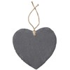 Slate Heart with Hanger 15 x 14 cm