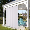 BONZER Wide Waterproof Outdoor Curtains for Patio Heavy Privacy Light