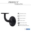 XFORT Smithy's Range Black Antique Handrail Brackets, Traditional Cast Iron