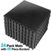 F2C 24 Pieces Puzzle Exercise Mat EVA Foam Interlocking Tiles