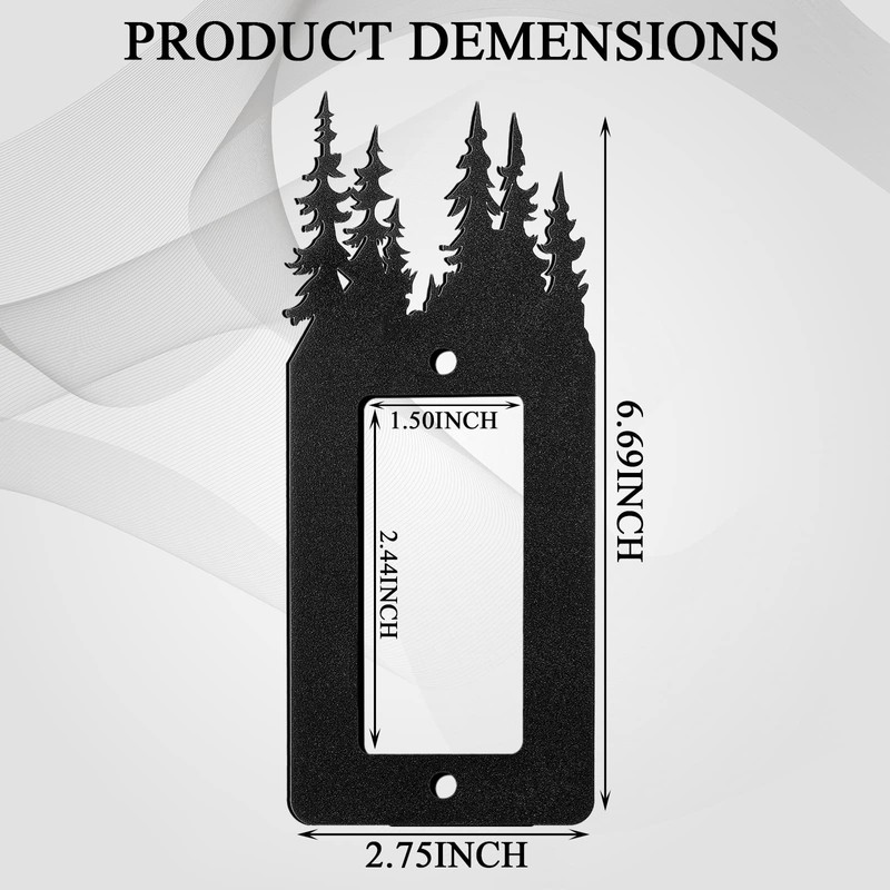 Lothee 6 Pcs Metal Bear Light Switch Cover Plate Moose