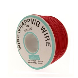 YXQ 0.25mm Dia Wire-Wrapping Wire Red 305M 30AWG Type Tinned Plated Copper