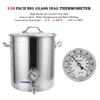 3" Dial 2" Probe FERRODAY 1/2 NPT Stainless Steel Dial