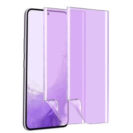 2 Pack Anti-Blue Light Screen Protector for Galaxy S22 [Not Glass],Eye Protection Blue Light Blocking Screen Protective Film Flexible TPU Full Coverage Hydrogel Film for S22 6.1"