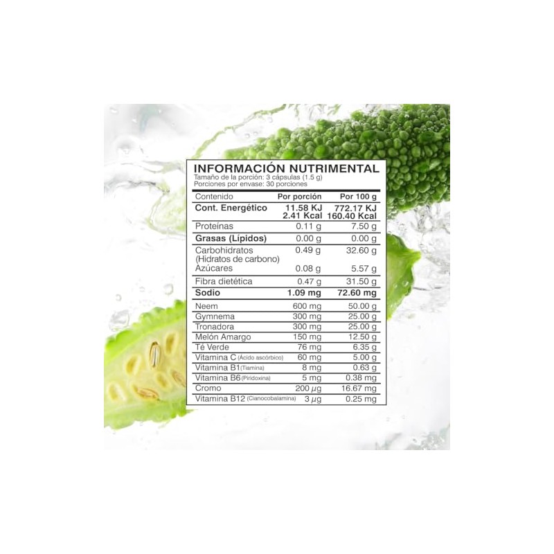 BIOSUPLE | Neem con Gymnema y Melon amargo 60 cápsulas