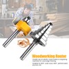 1/2"H - 1/4" Shank Rabbet Router Bit with 7 Bearings