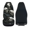 Rucaresri Horror Skeleton Print Car Front Seat Covers, Breathable Easy