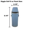 Giggle Golf 8 oz Light Blue Flask With 4 Shot