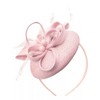 Caprilite Bead Round Pillbox Loop Sinamay Headband Fascinator for Women