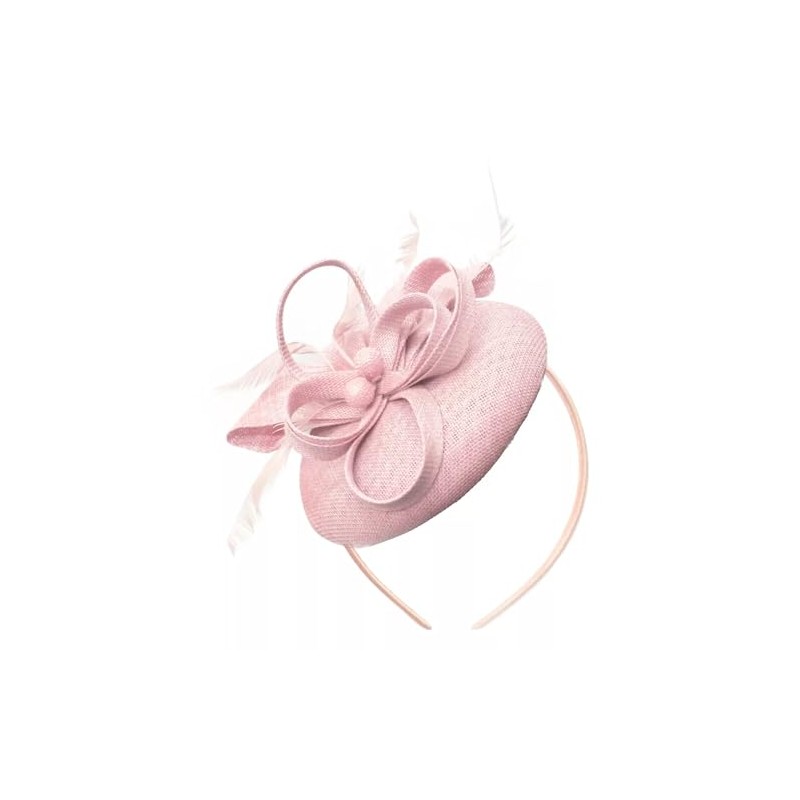 Caprilite Bead Round Pillbox Loop Sinamay Headband Fascinator for Women