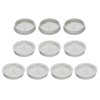sourcing map 10Pcs 50mm/2in Air Vents Circular Soffit Vents, Light