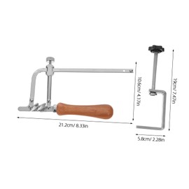 Cabilock 1 Set Jeweler Saw Kit with Ergonomic Handle Bow Design Precision Cutting Blades and Bench Clamp for Woodworking Metal and Jewelry Crafting