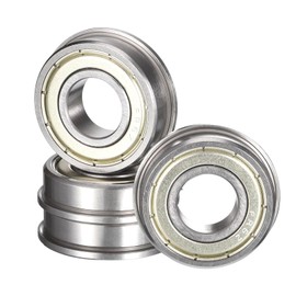 HiPicco FR6ZZ Flanged Ball Bearing, ID 3/8" mm x OD 7/8" mm x Width 9/32" Miniature Bearings, Double Metal Shielded Deep Groove Bearings, Pre-Lubricated (GCr15) Chrome Steel 4pcs