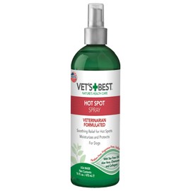 Vet's Best Dog Hot Spot Itch Relief Spray for Dogs, Dog Hot Spot Spray, Relieves Dry Skin, Rash, Scratching, and Licking, Itchy Skin & Hot Spots, anti-itch spray for dogs, Alcohol-Free, 16 oz