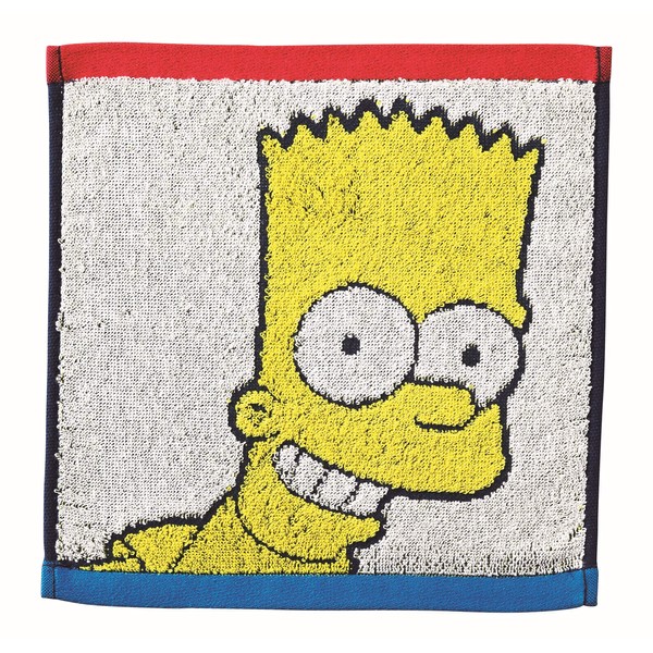 Marushin 4935000000 The Simpsons Hand Towel, 9.8 x 9.8 inches (25 x 25 cm), 100% Cotton, Jacquard Weave
