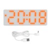 Digital Alarm Clock 3 Levels Brightness Orange Number Desktop LED