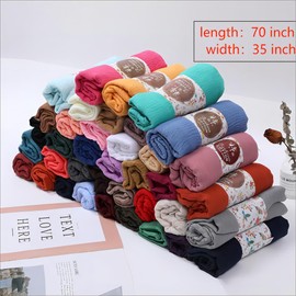 guiyal Cotton Blend Crinkle Vintage Soft Scarf with Fringed Edges,linen scarf,shawl,travel scarf，Red Scarf…