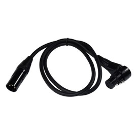 HQRP XLR to XLR Cable 3 Feet, 3-Pin XLR Male Straight to 3-Pin XLR Female L-Shaped Cord for Speaker, PA System, PVC Jacket, Mic Cord, XLR Speaker Cable, XLR Microphone Cable, 3 Ft