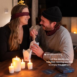 Scratch-Off Date Idea for Couples | Date Night: 5 Senses | Guided Sensory Experience with Food, Music & Touch | Fun Couples Game, Romantic or Wedding Gift