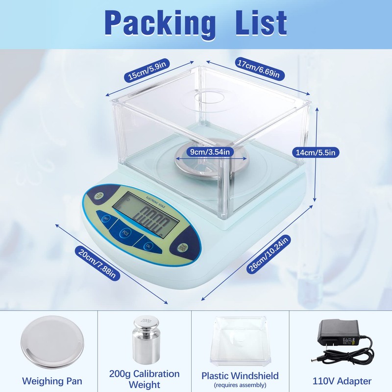 FOUR E'S SCIENTIFIC Lab Scale 300g x 0.001g Accuracy -
