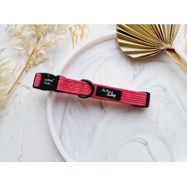Pink Cord Dog Collar Medium