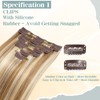 S-noilite Clip-In Real Hair Extensions, Golden Brown/Bleach Blonde, Remy Human