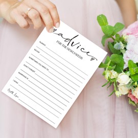 bxtala Bridal Shower Game Cards, Advice for The Newlyweds, Bridal Shower Party Games for Engagement, 30 Game Cards, Wedding Party Supplies